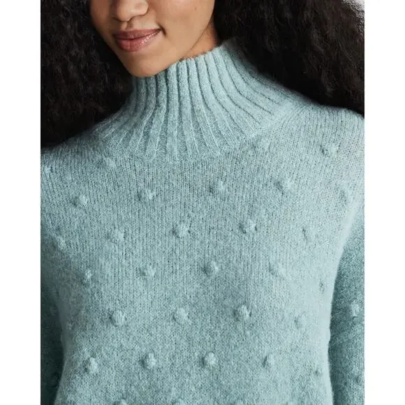 NWT Everlane The Alpaca Pom-Pom Turtleneck Sweater Size Small Wool - Picture 4 of 14